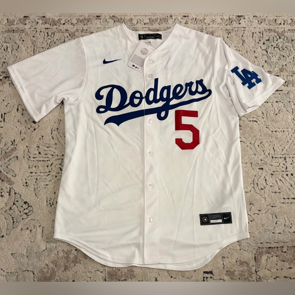 Nike Authentic Los Angeles Dodgers Freddie Freeman #5 White Jersey Men’s Sz: M